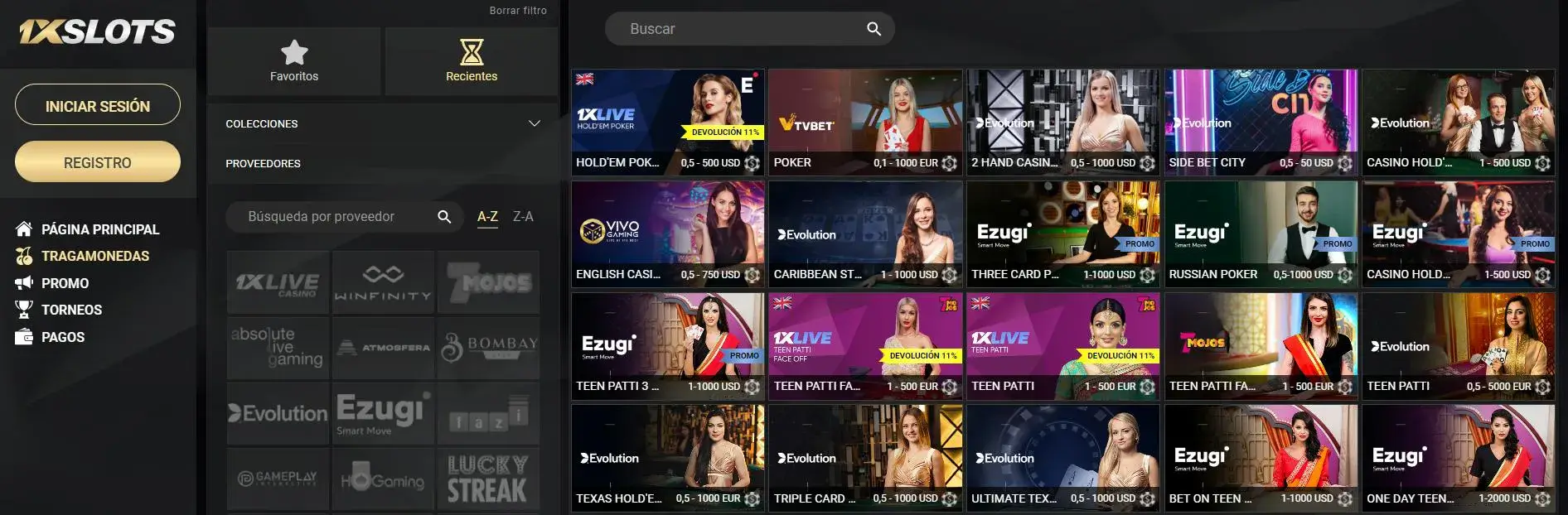 Póker en línea en 1xSlots Póker en línea en 1xSlots